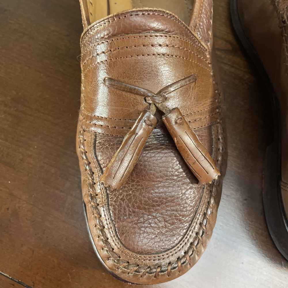 FLORSHEIM Tassel~Slip On Leather Loafers Shoes Men 8.5D Excellent Condition - Picture 6 of 11